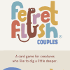 Alt=a colorful cover for a relationship card game called Ferret Flush couples